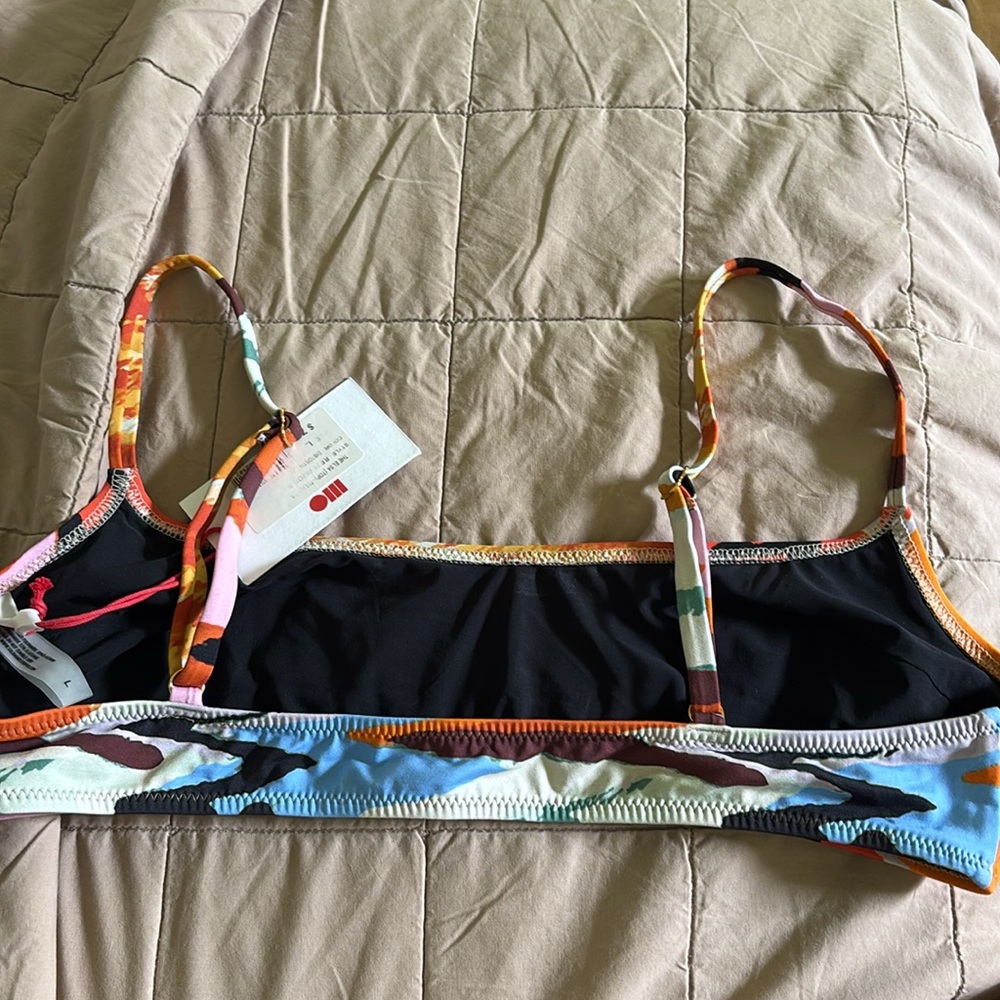 Solid and striped Colorful Camouflage bathing suit top - Picture 6 of 6